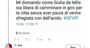 Giulia De Lellis è sotto minaccia